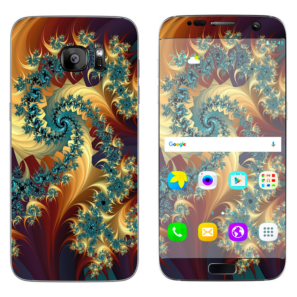  Trippy Floral Swirl Samsung Galaxy S7 Edge Skin