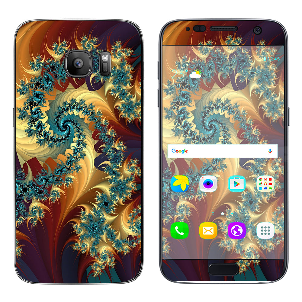  Trippy Floral Swirl Samsung Galaxy S7 Skin