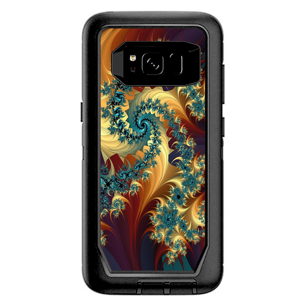  Trippy Floral Swirl Otterbox Defender Samsung Galaxy S8 Skin