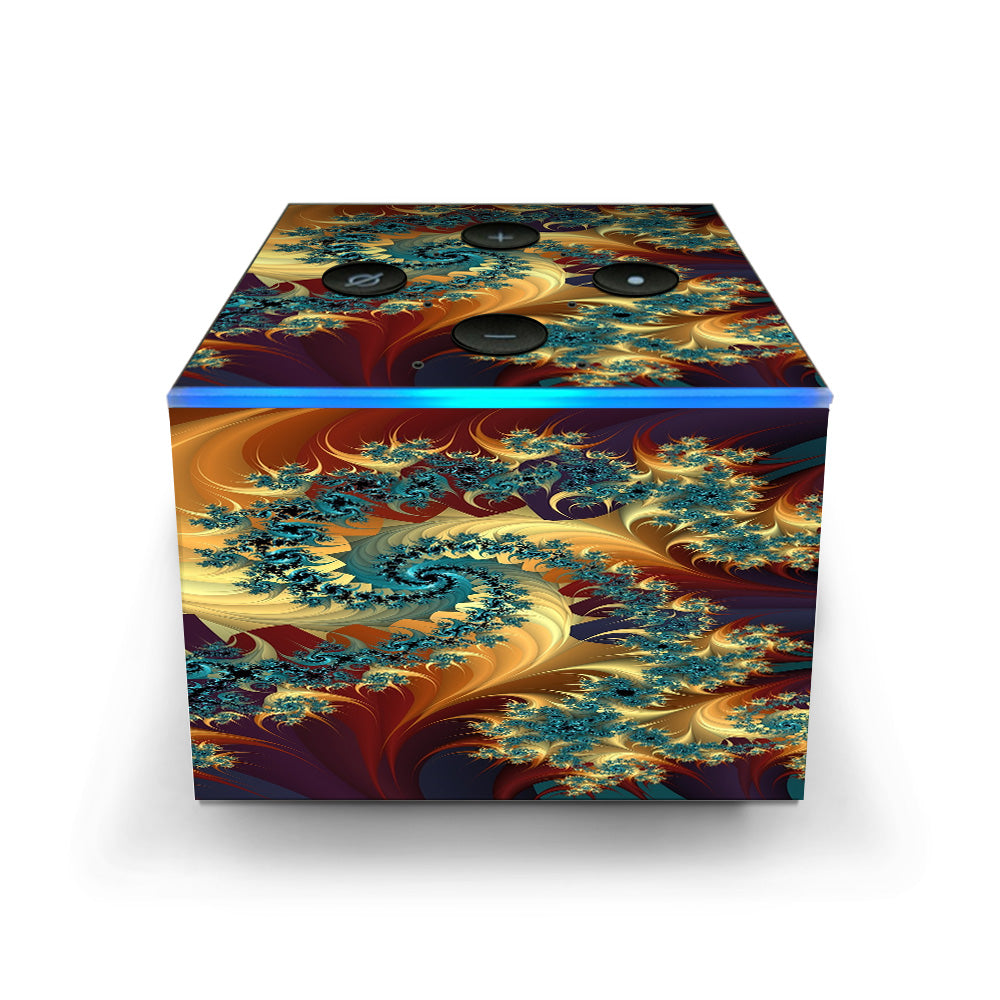  Trippy Floral Swirl Amazon Fire TV Cube Skin