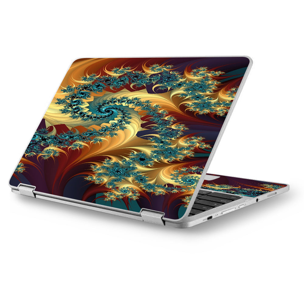  Trippy Floral Swirl Asus Chromebook Flip 12.5" Skin