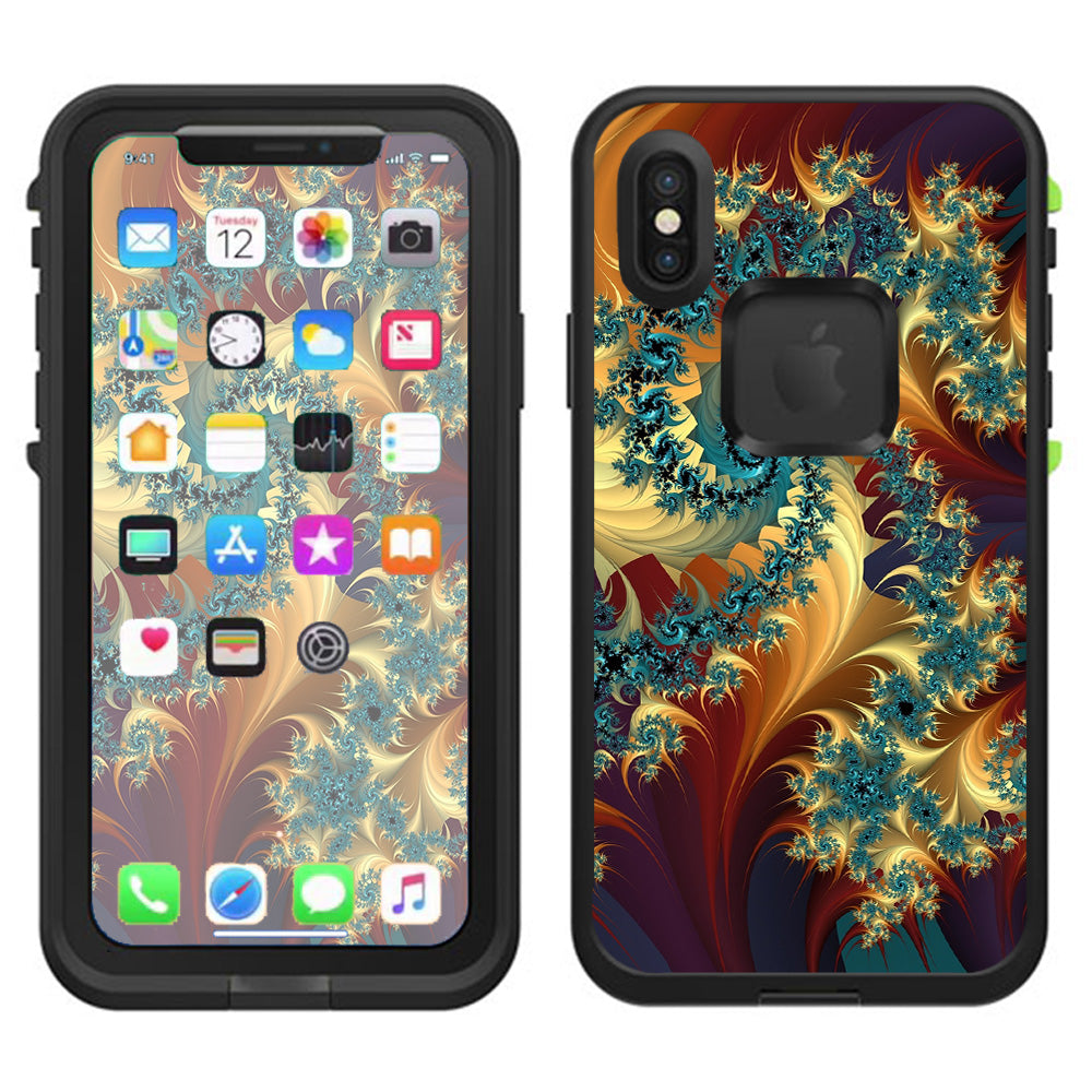  Trippy Floral Swirl Lifeproof Fre Case iPhone X Skin