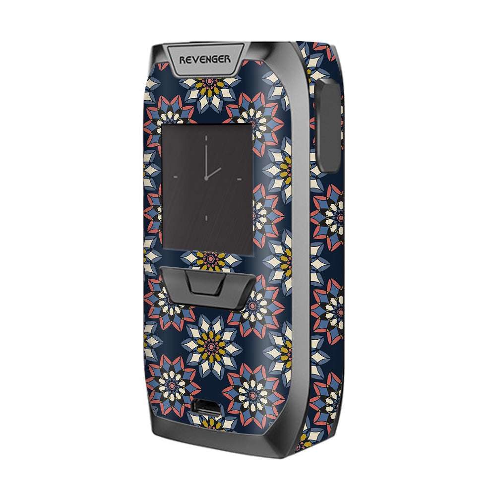  Retro Flowers Pattern Vaporesso Revenger Skin