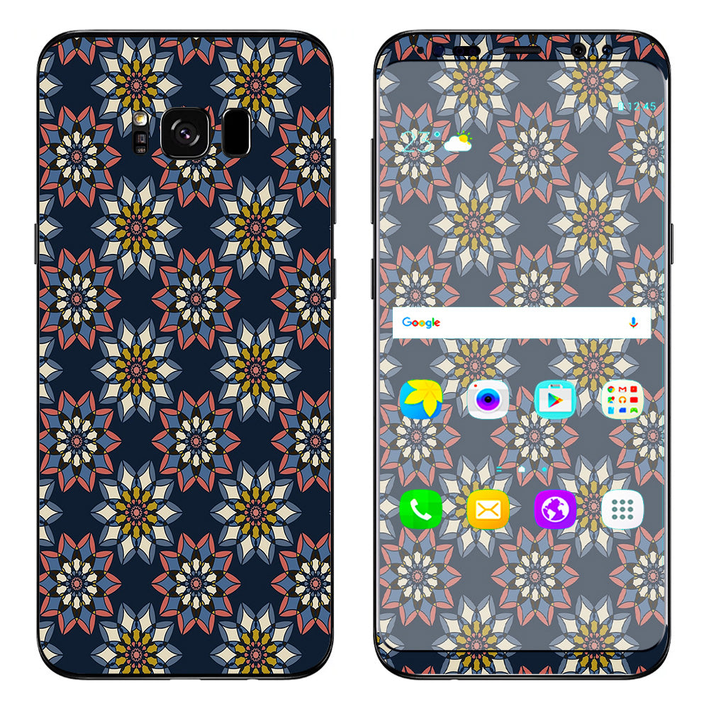  Retro Flowers Pattern Samsung Galaxy S8 Plus Skin