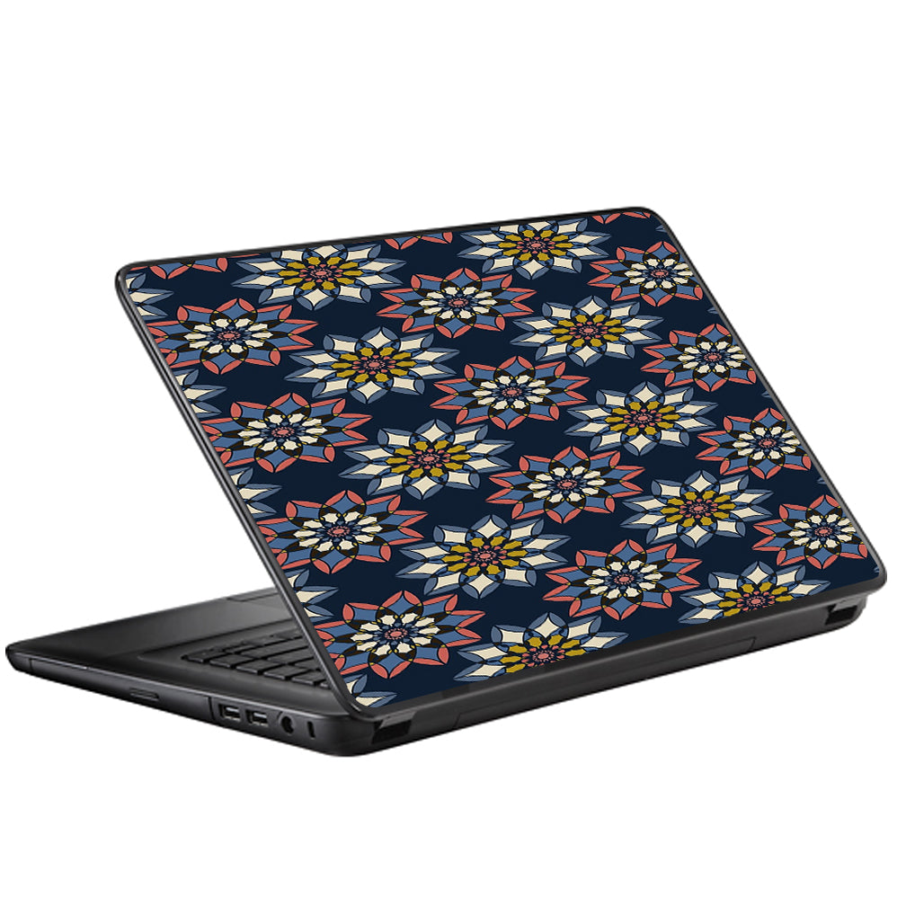  Retro Flowers Pattern Universal 13 to 16 inch wide laptop Skin