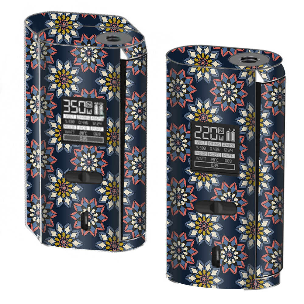  Retro Flowers Pattern Smok GX2/4 350w Skin