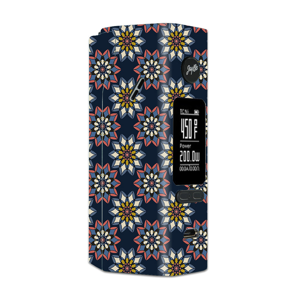  Retro Flowers Pattern Wismec Reuleaux RX 2/3 combo kit Skin