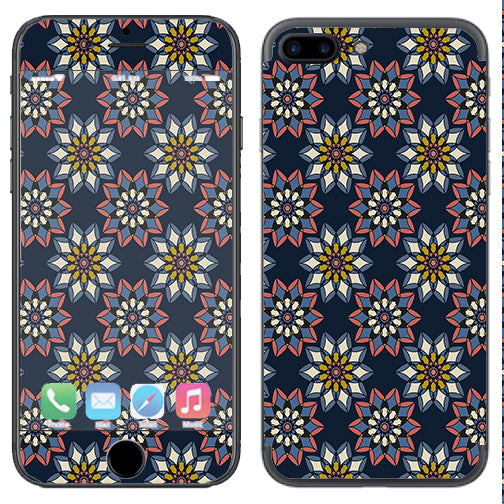  Retro Flowers Pattern Apple  iPhone 7+ Plus / iPhone 8+ Plus Skin