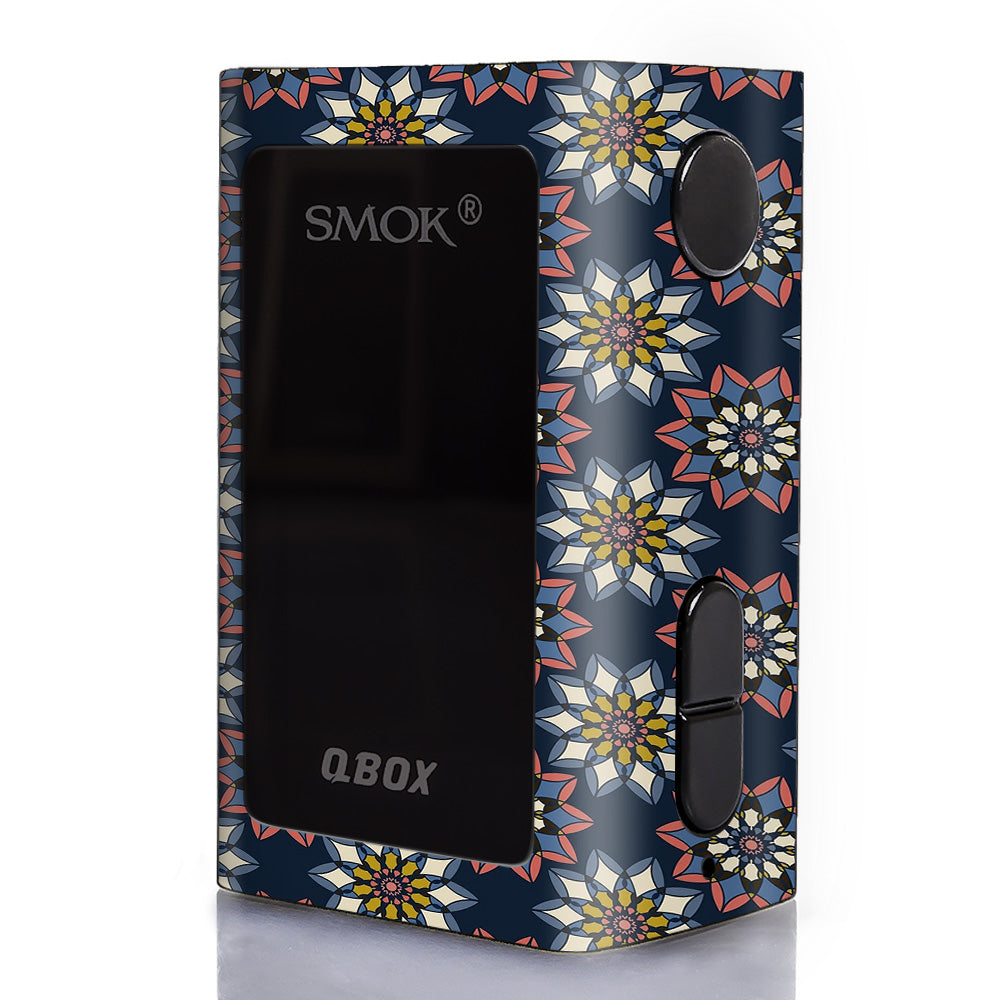 Retro Flowers Pattern Smok Q-Box Skin