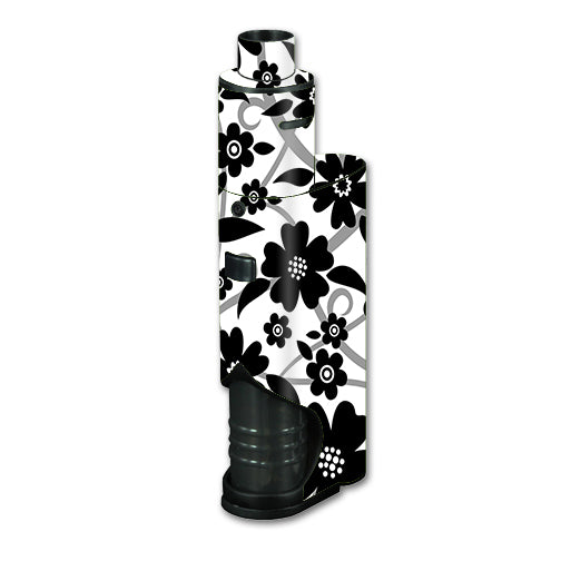  Black White Flower Print Kangertech dripbox Skin