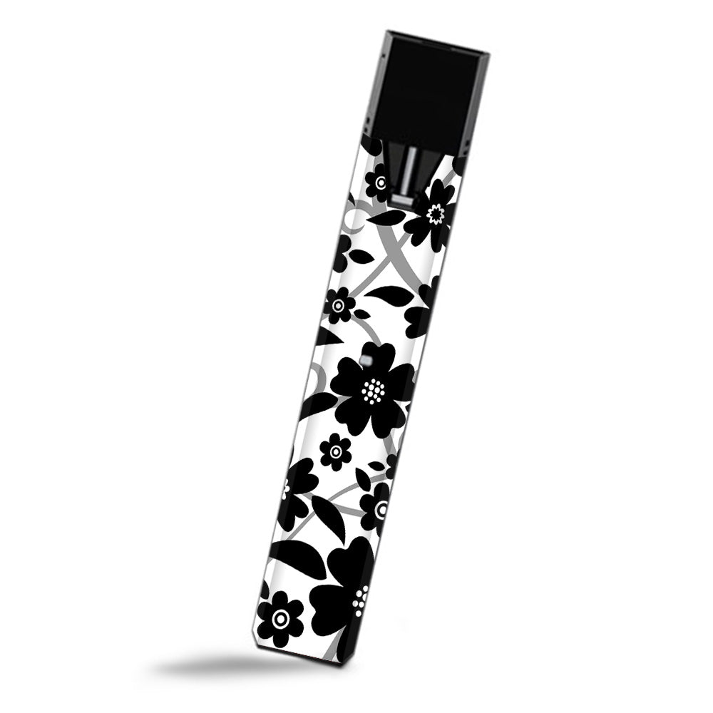  Black White Flower Print Smok Fit Ultra Portable Skin