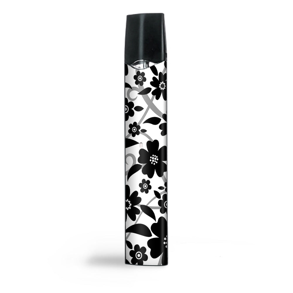  Black White Flower Print Smok Infinix Ultra Portable Skin