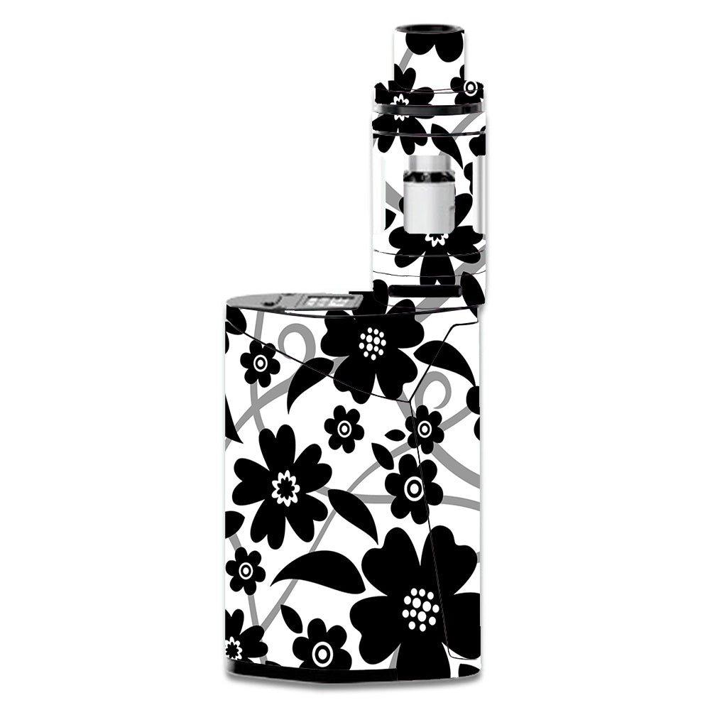  Black White Flower Print Smok GX350 Skin