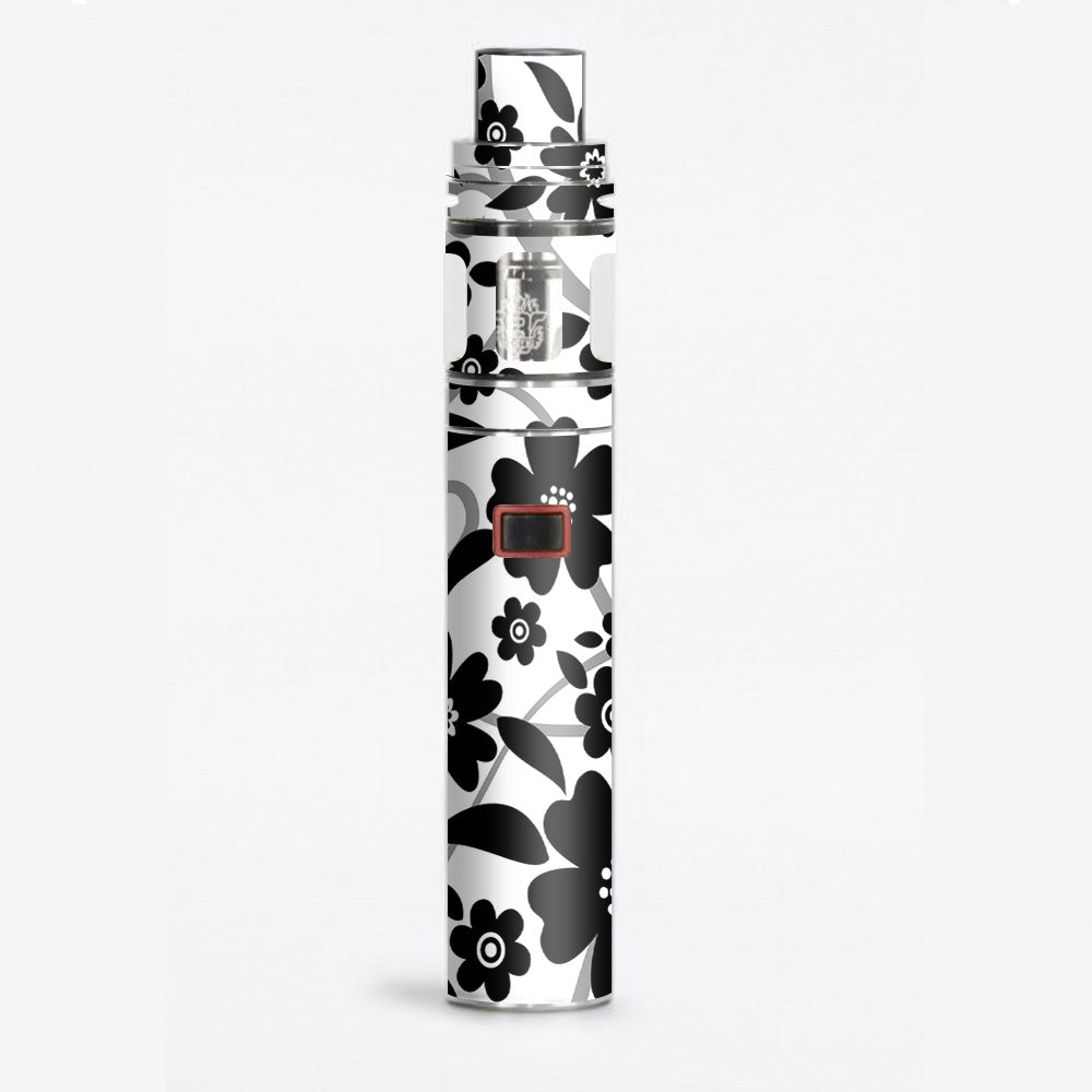  Black White Flower Print Smok Stick X8 Skin
