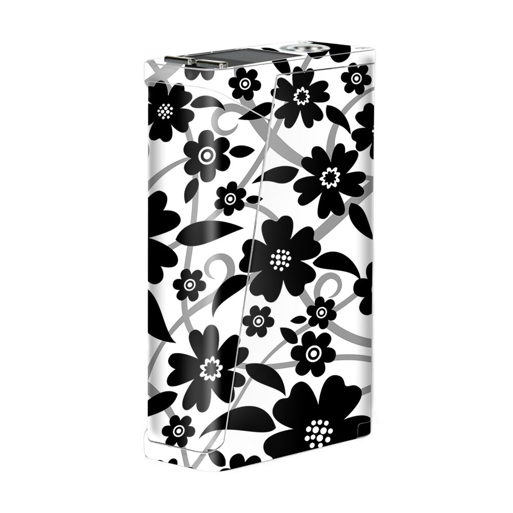  Black White Flower Print Smok H-Priv Skin