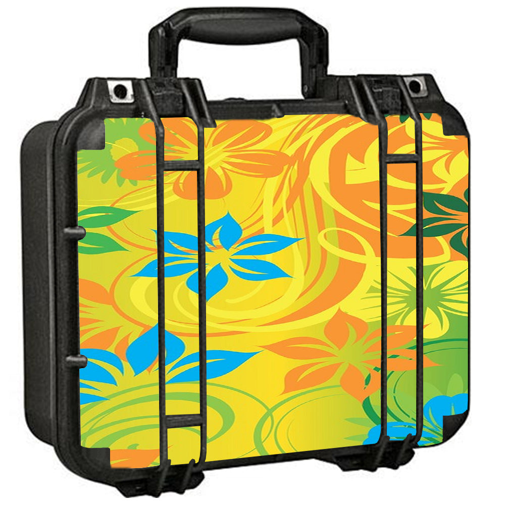  Colorful Floral Pattern Pelican Case 1400 Skin