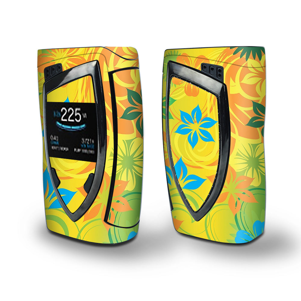 Skin Decal Vinyl Wrap for Smok Devilkin Kit 225w Vape (includes TFV12 Prince Tank Skins) skins cover/ Colorful Floral Pattern