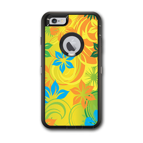  Colorful Floral Pattern Otterbox Defender iPhone 6 PLUS Skin