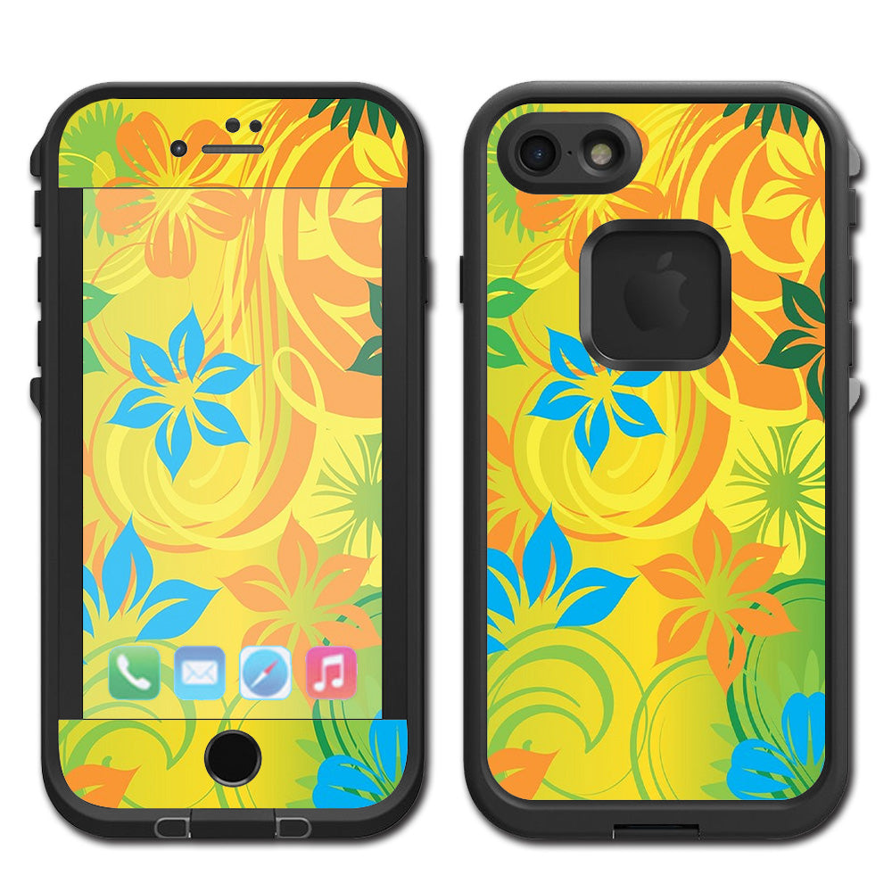  Colorful Floral Pattern Lifeproof Fre iPhone 7 or iPhone 8 Skin