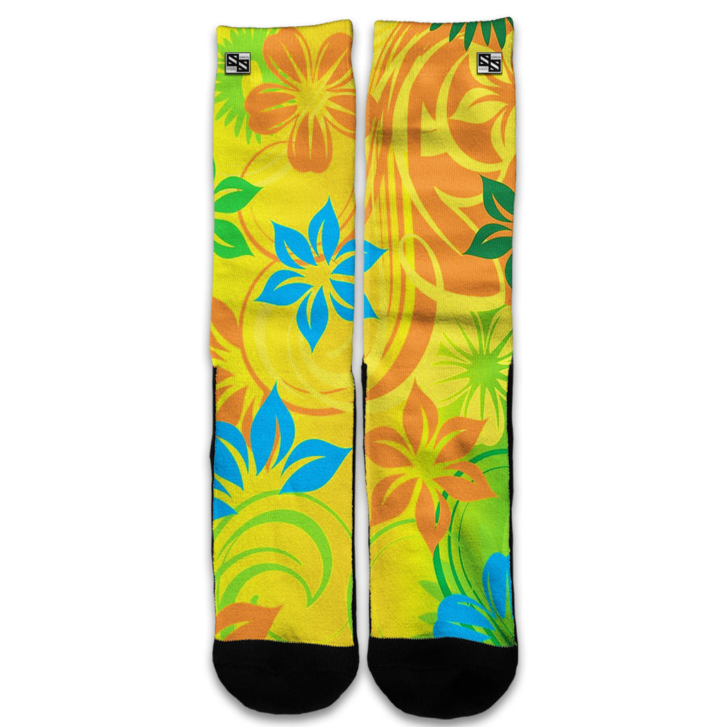  Colorful Floral Pattern Universal Socks