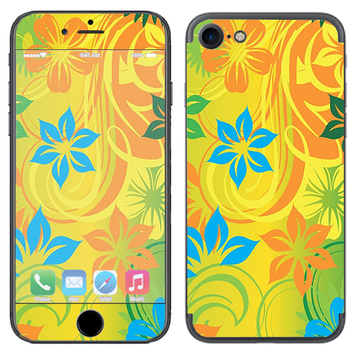  Colorful Floral Pattern Apple iPhone 7 or iPhone 8 Skin
