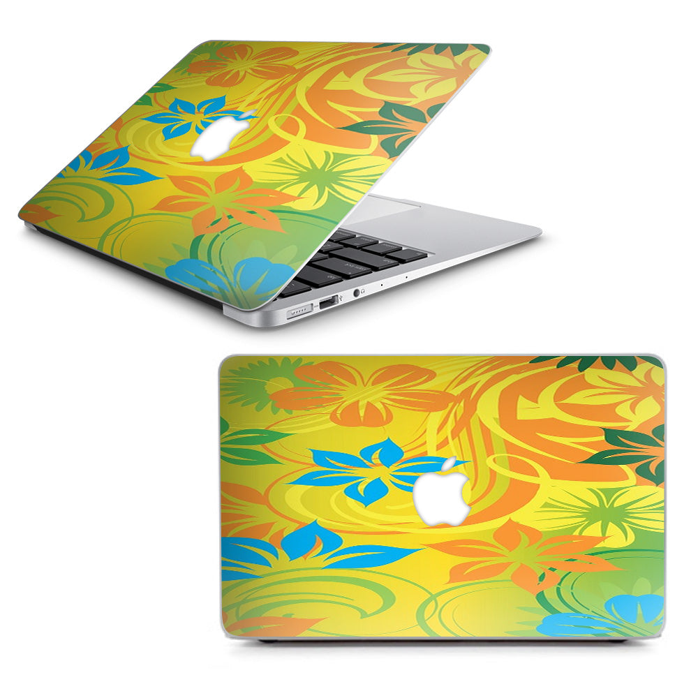 Colorful Floral Pattern Macbook Air 13" A1369 A1466 Skin