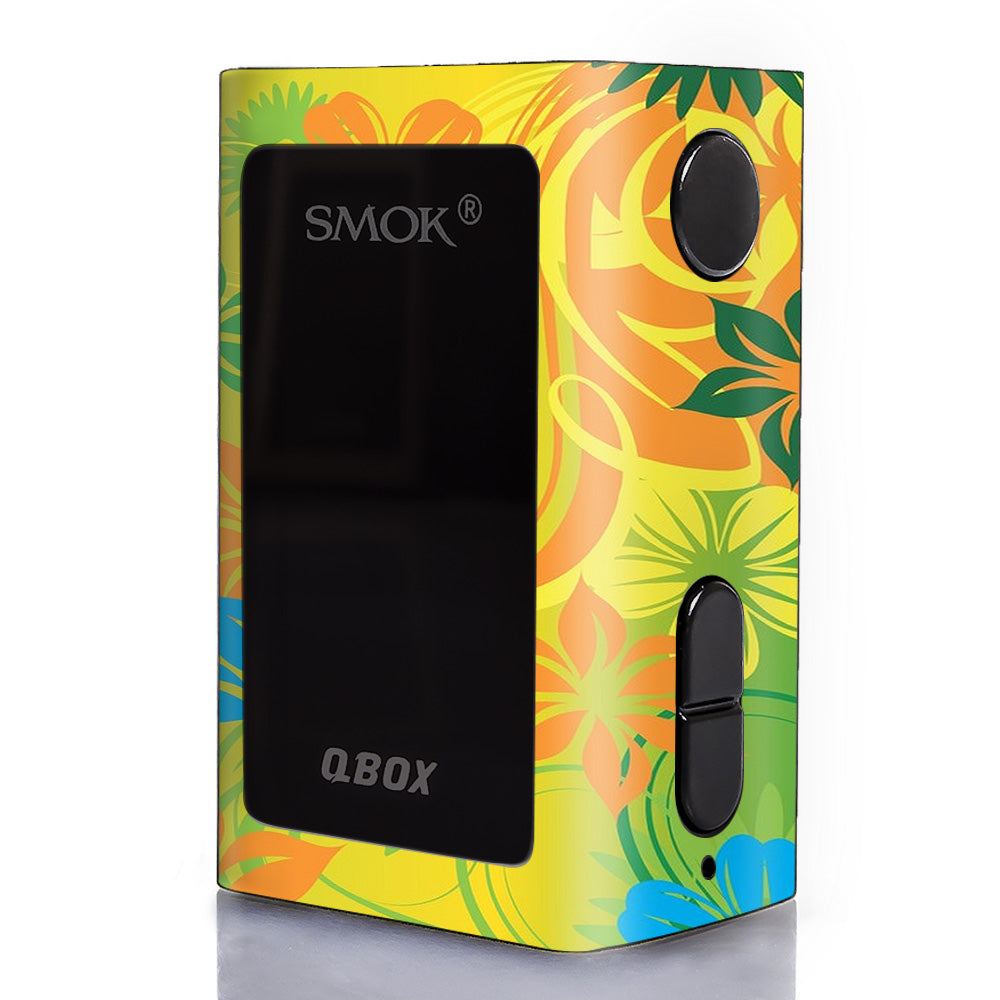  Colorful Floral Pattern Smok Q-Box Skin