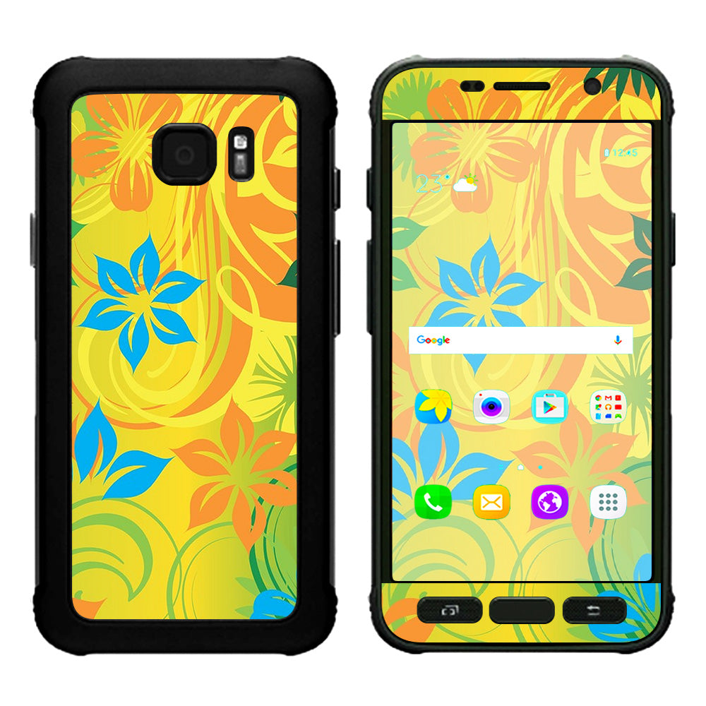  Colorful Floral Pattern Samsung Galaxy S7 Active Skin