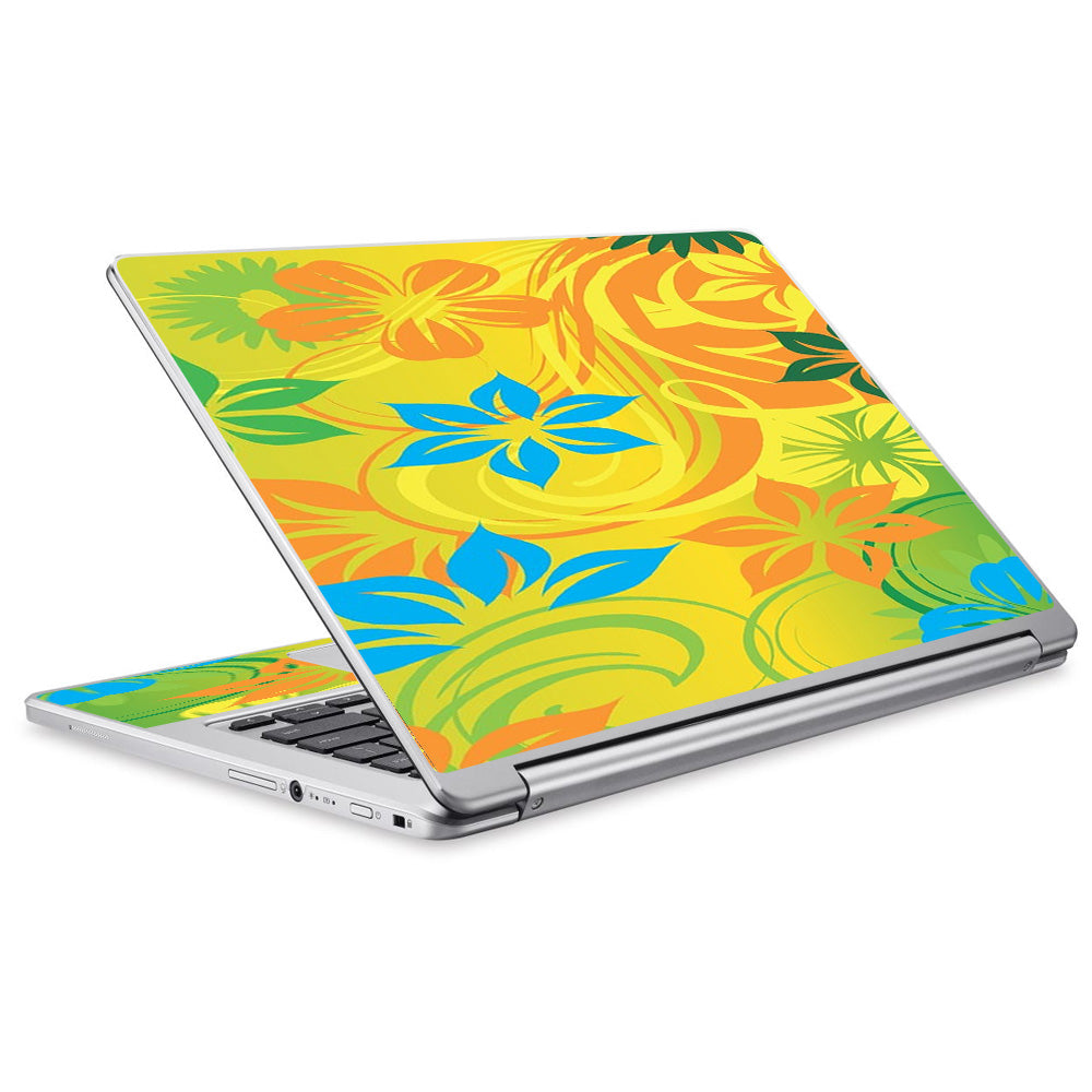  Colorful Floral Pattern Acer Chromebook R13 Skin