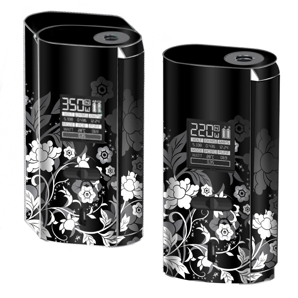  Black Floral Pattern Smok GX2/4 350w Skin