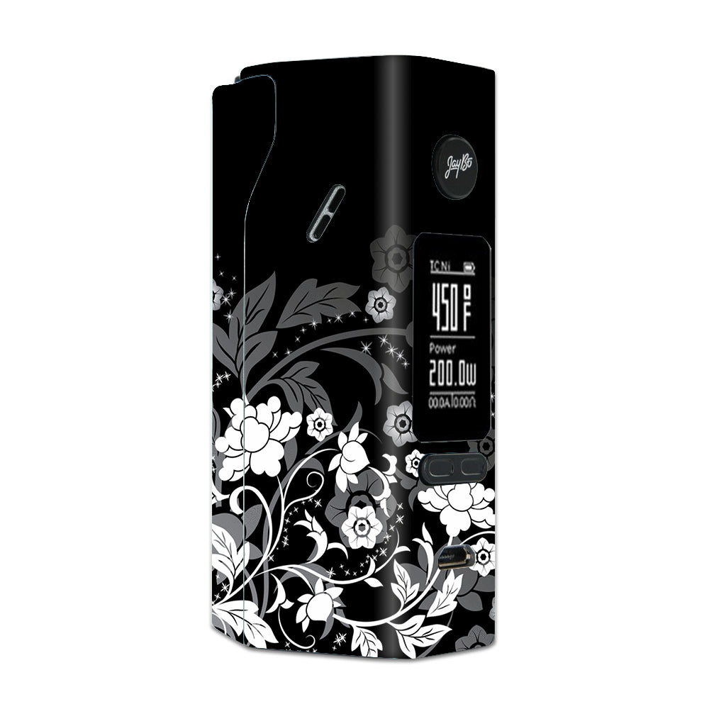  Black Floral Pattern Wismec Reuleaux RX 2/3 combo kit Skin