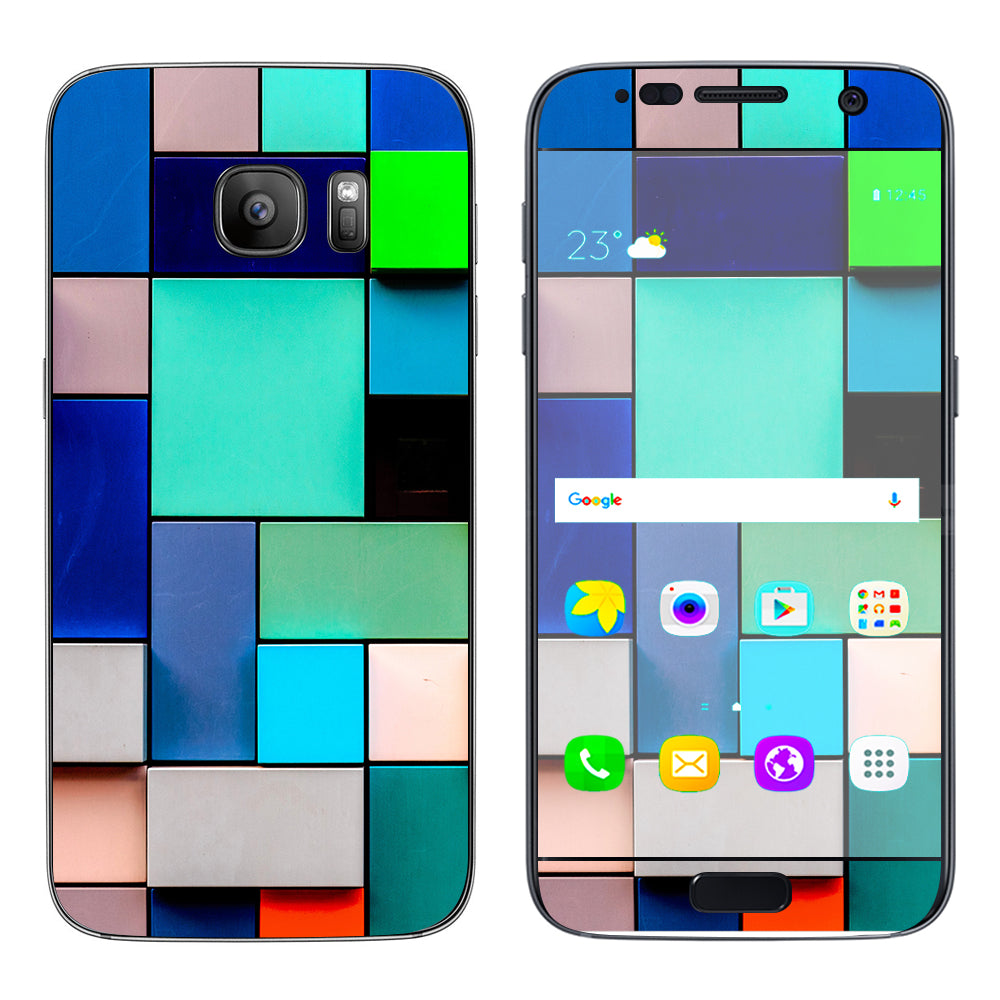  Textures Squares Samsung Galaxy S7 Skin