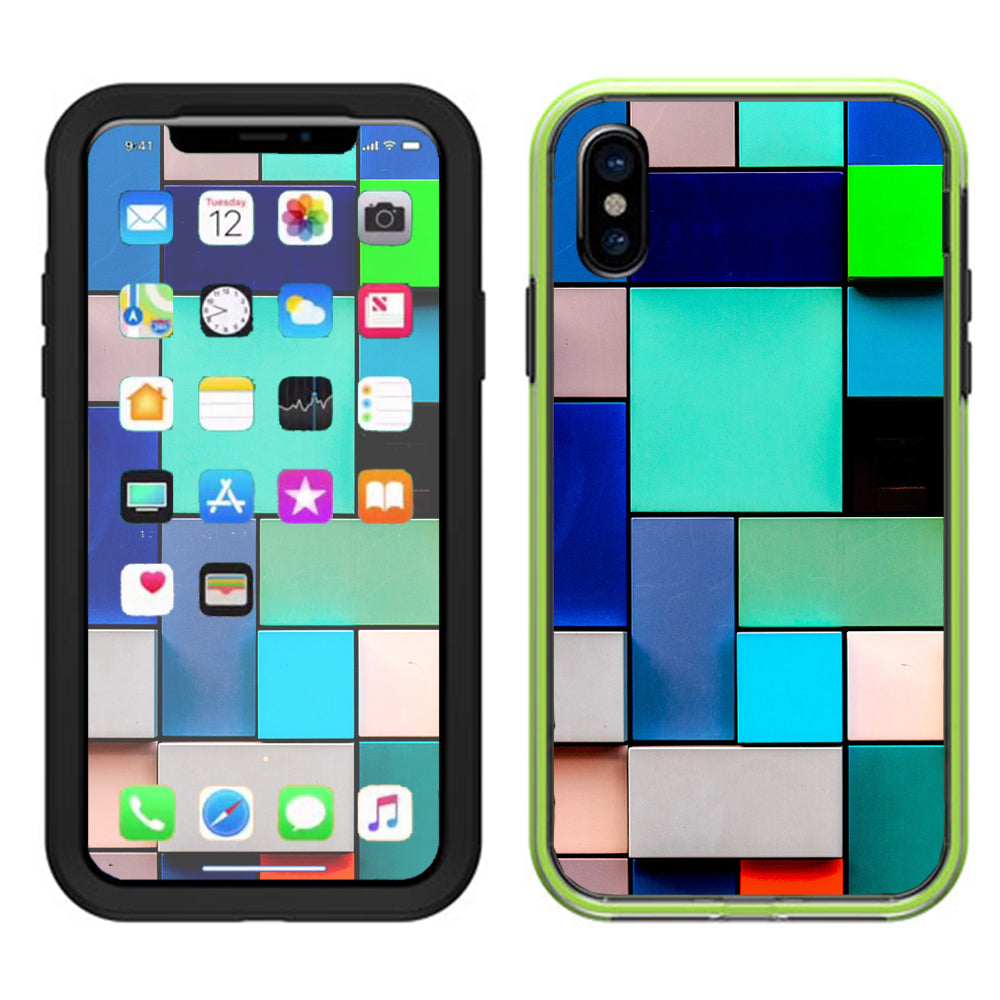 Textures Squares Lifeproof Slam Case iPhone X Skin