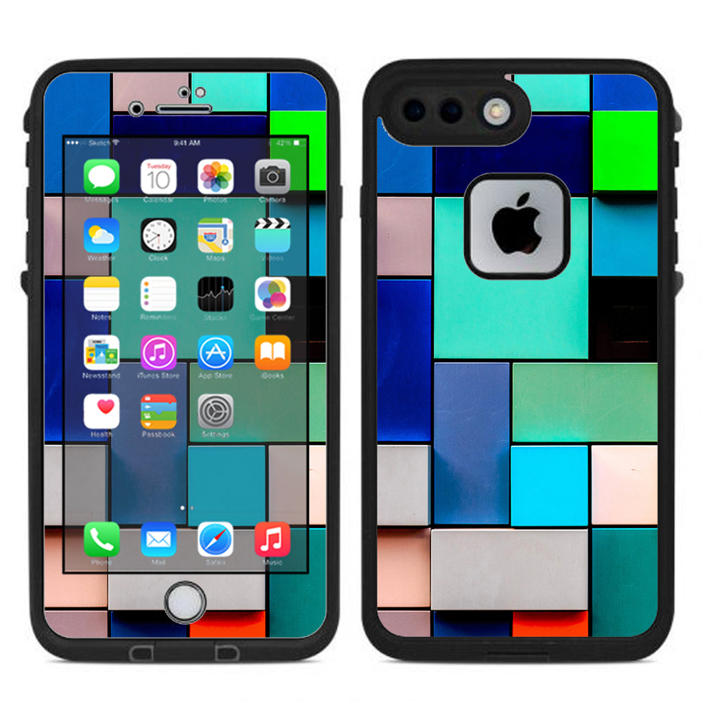  Textures Squares Lifeproof Fre iPhone 7 Plus or iPhone 8 Plus Skin