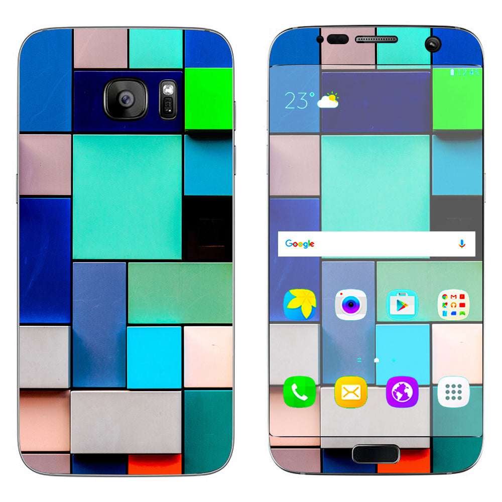  Textures Squares Samsung Galaxy S7 Edge Skin