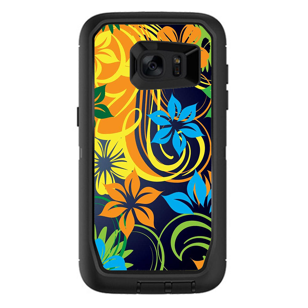  Tropical Flowers Otterbox Defender Samsung Galaxy S7 Edge Skin