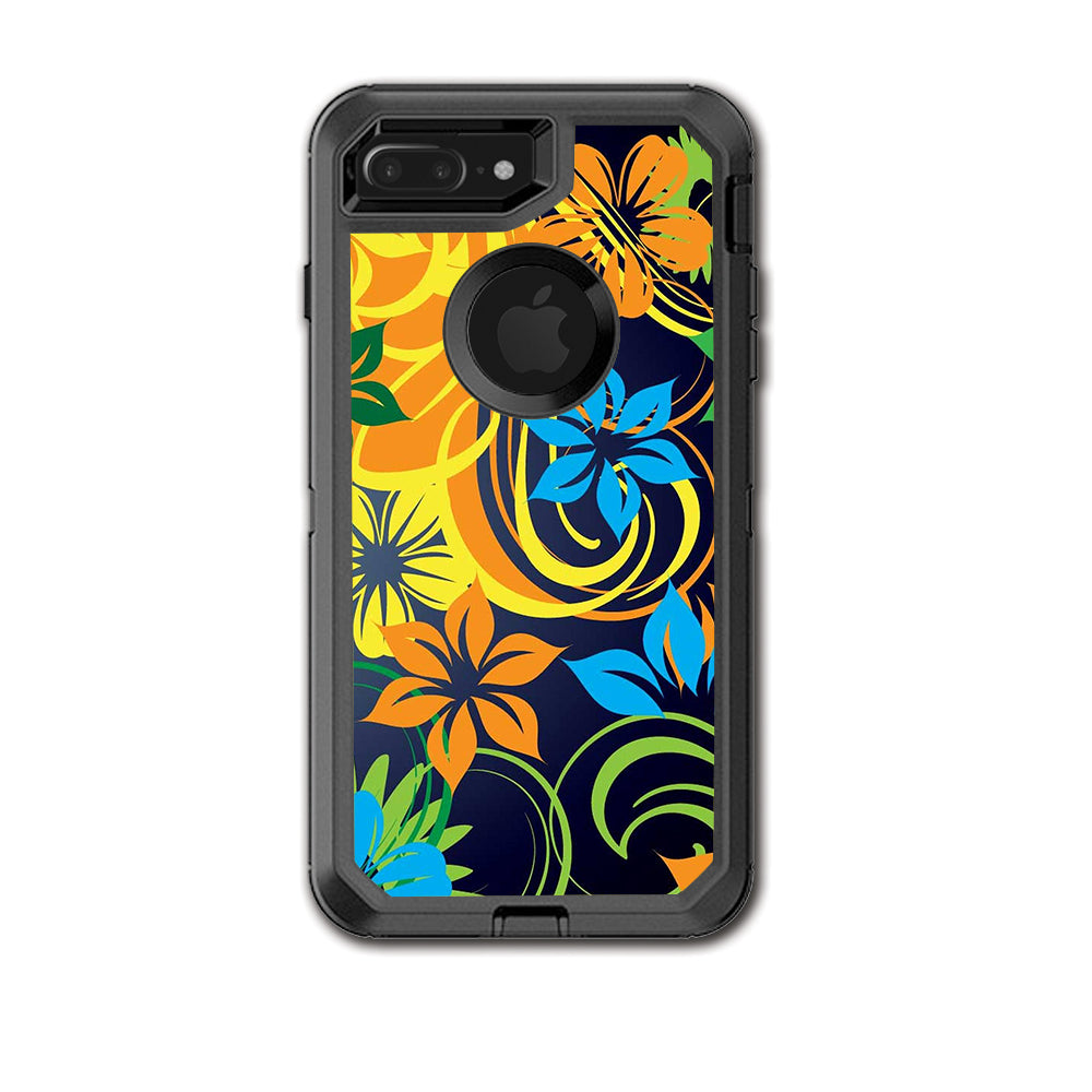  Tropical Flowers Otterbox Defender iPhone 7+ Plus or iPhone 8+ Plus Skin