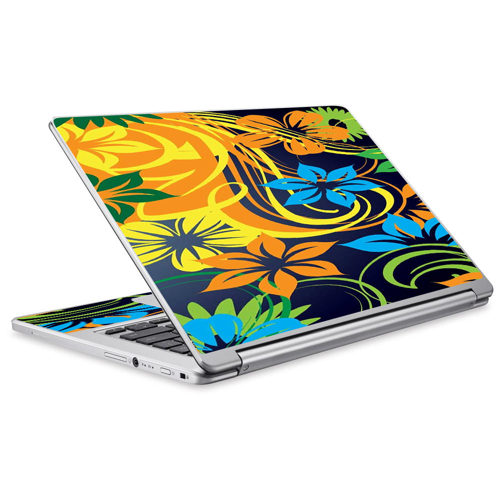  Tropical Flowers Acer Chromebook R13 Skin