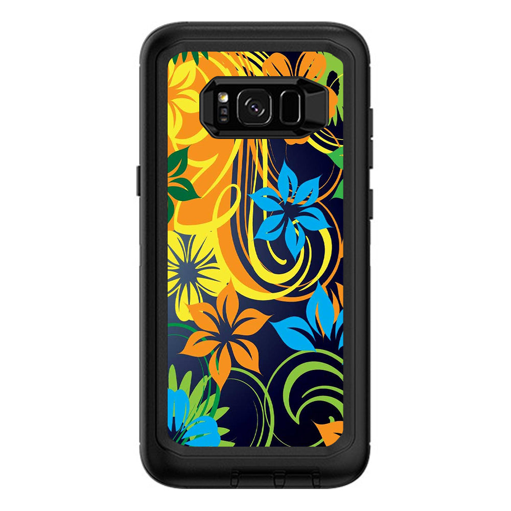  Tropical Flowers Otterbox Defender Samsung Galaxy S8 Plus Skin