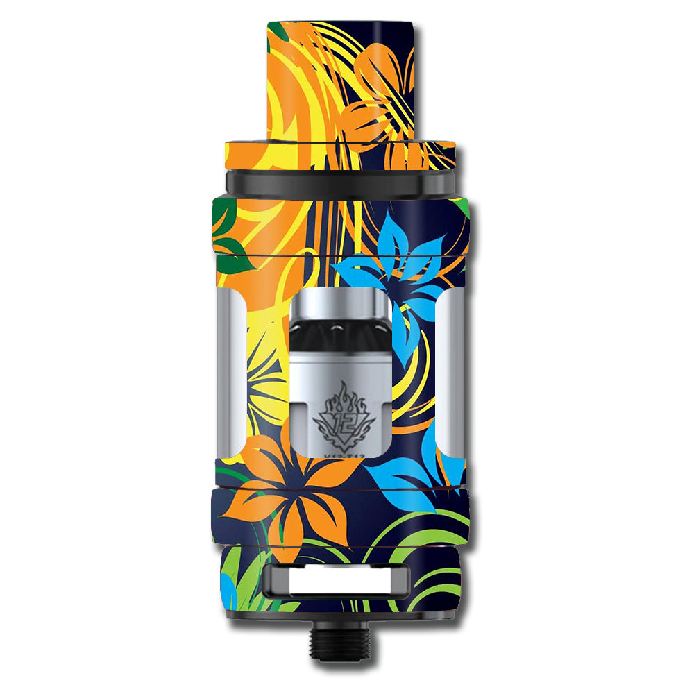  Tropical Flowers Smok TFV12 Tank Skin