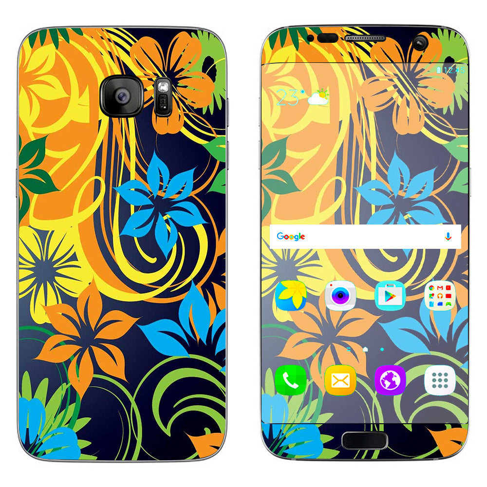  Tropical Flowers Samsung Galaxy S7 Edge Skin