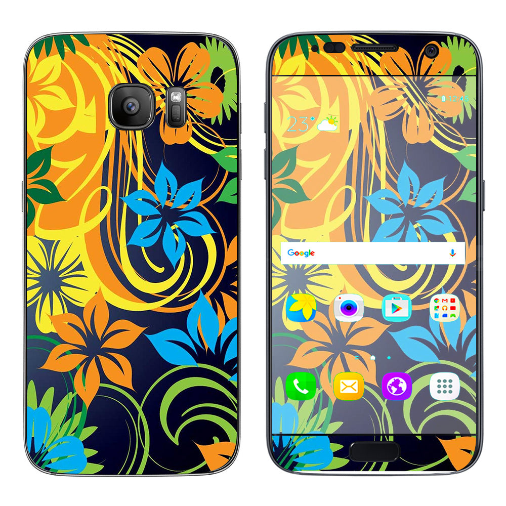  Tropical Flowers Samsung Galaxy S7 Skin