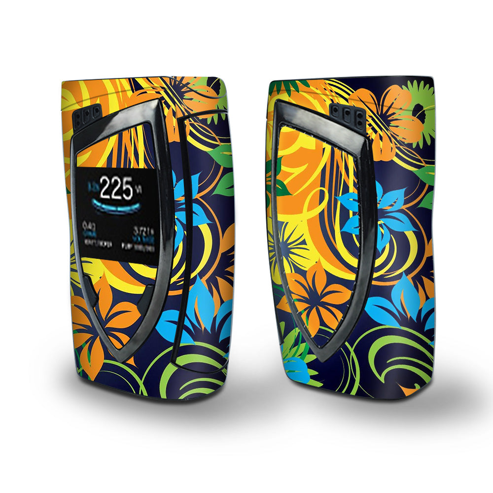 Skin Decal Vinyl Wrap for Smok Devilkin Kit 225w Vape (includes TFV12 Prince Tank Skins) skins cover/ Tropical Flowers