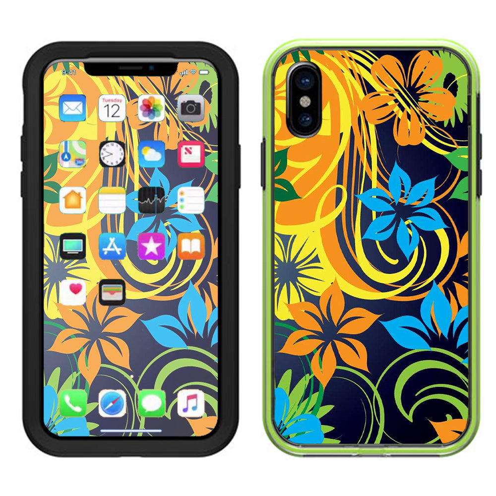  Tropical Flowers Lifeproof Slam Case iPhone X Skin