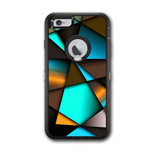  Awesome Blue Gold Pattern Otterbox Defender iPhone 6 PLUS Skin