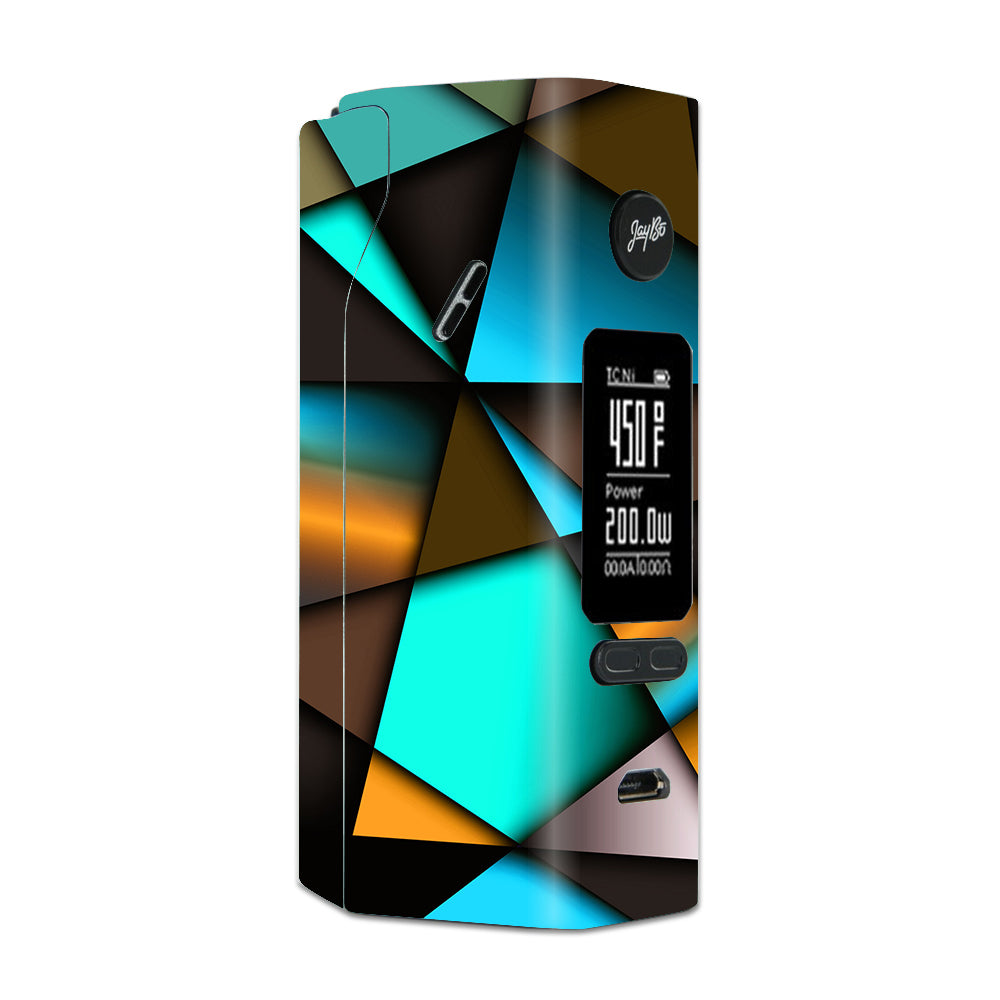  Awesome Blue Gold Pattern Wismec Reuleaux RX 2/3 combo kit Skin
