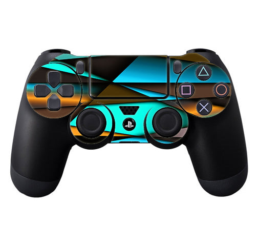  Awesome Blue Gold Pattern Sony Playstation PS4 Controller Skin