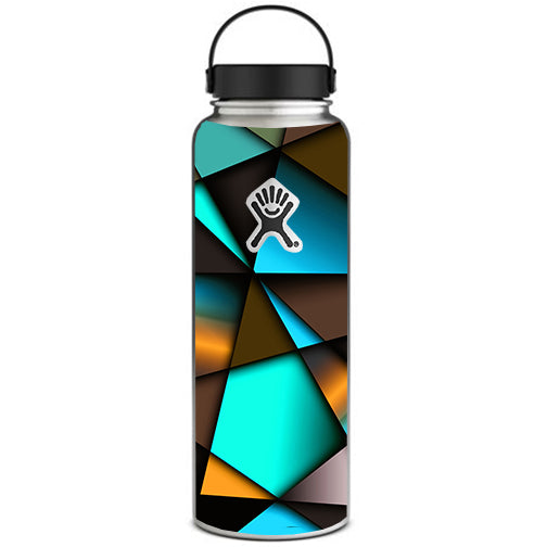  Awesome Blue Gold Pattern Hydroflask 40oz Wide Mouth Skin