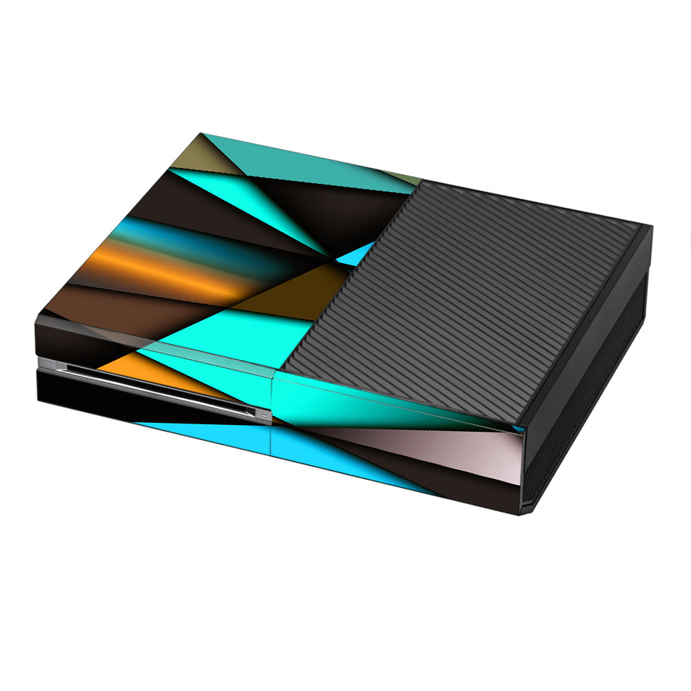  Awesome Blue Gold Pattern Microsoft Xbox One Skin