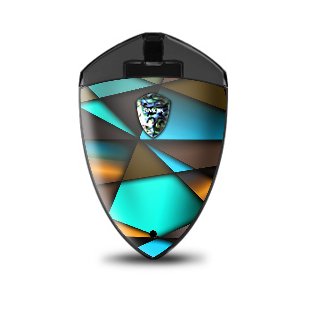  Awesome Blue Gold Pattern Smok Rolo Badge Skin